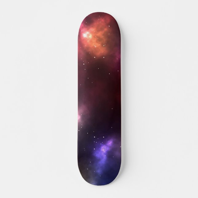 Abstrakte Galaxien-Konstellationen Digitale Kunst: Skateboard (Vorne)