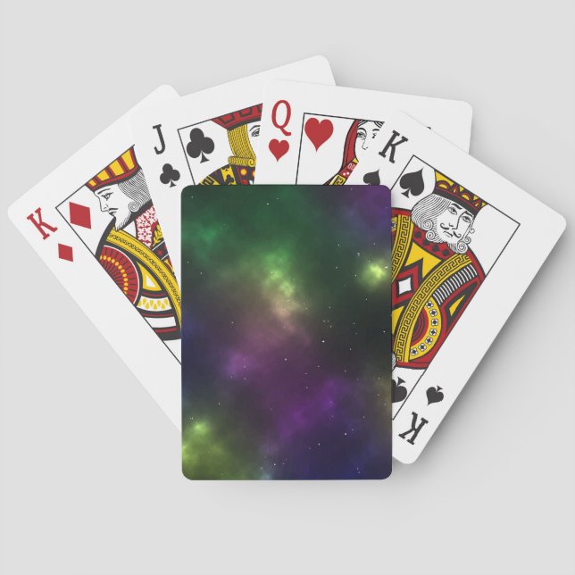Abstrakte Galaxien-Konstellationen Digitale Kunst: Spielkarten (Rückseite)