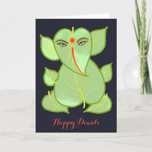Abstrakte Ganesha glückliche Diwali Gruß-Karte Karte