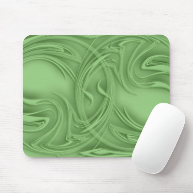 Abstrakte Gänge über grüne Kunstwerke Mousepad (Mit Mouse)