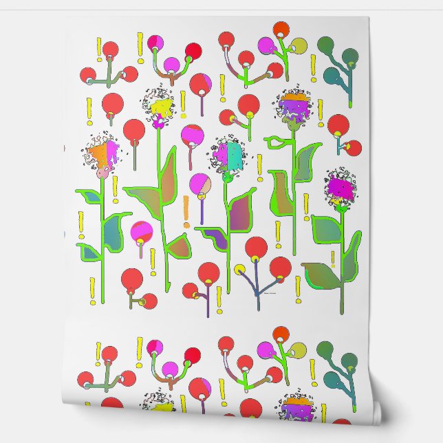 ABSTRAKTE GARTENBLUMEN TAPETE (Abrollen)
