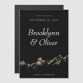 Abstrakte Gebirge dunkelgrün speichern das Datumsf Magnetkarte