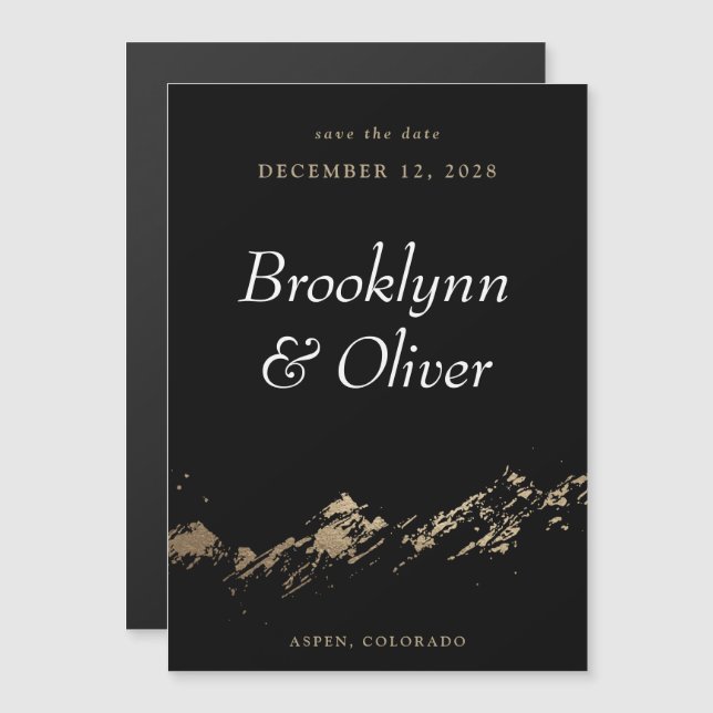 Abstrakte Gebirge dunkelgrün speichern das Datumsf Magnetkarte (Vorne/Hinten)