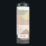 Abstrakte Gebirgsgestaltung Thermosbecher<br><div class="desc">Abstrakte Berge bedrückten Design mit Pastellfarben.</div>