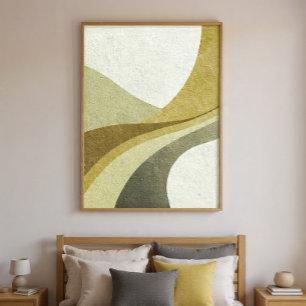Abstrakte Gebogene Formen Wandkunst Dekoration Für