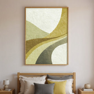Abstrakte Gebogene Formen Wandkunst Dekoration Für
