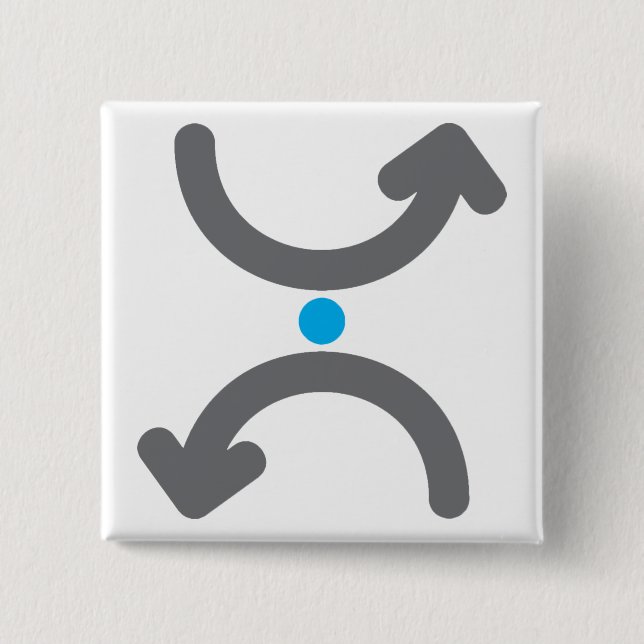 Abstrakte gebogene Pfeile Austausch Symbolischer F Button (Vorderseite)