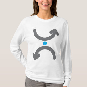 Abstrakte gebogene Pfeile tauschen symbolischen Fl T-Shirt