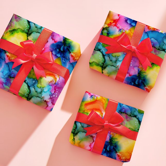 Abstrakte Gefärbte Krawatte des Regenbogens Geschenkpapier Set (Von Creator hochgeladen)