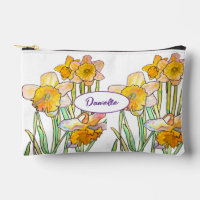Abstrakte gelbe Narzissen-Blumen-Aquarell-Mädchen