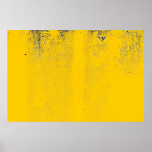 Abstrakte gelbe Zementstruktur und b Poster