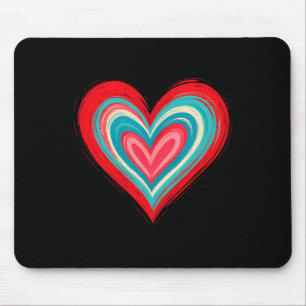 Abstrakte gemalte Herz-Valentin-Liebeskunst Mousepad
