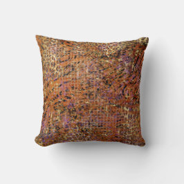 Abstrakte gemischte Tier- und Leopardenhaut Kissen