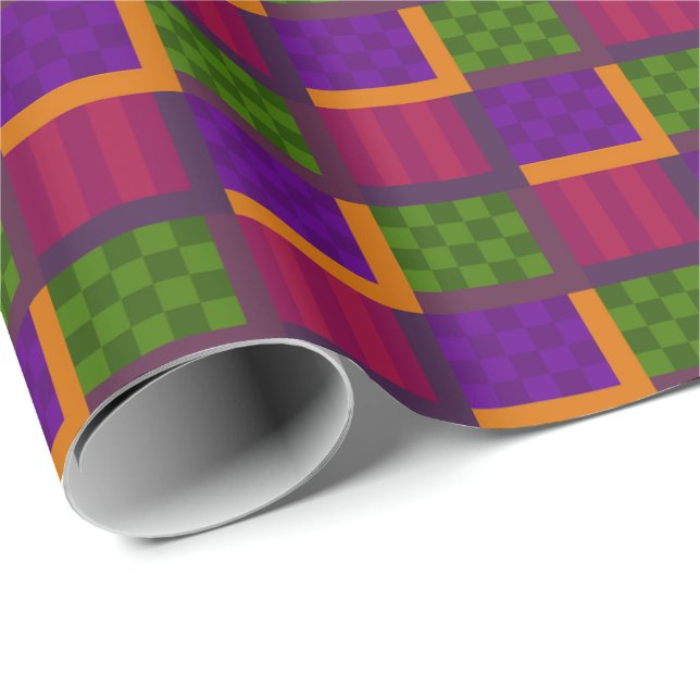Abstrakte gemusterte Kisten Geschenkpapier (Rolleneckpunkt)