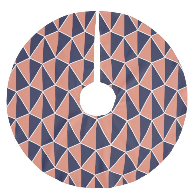 Abstrakte Geometrie: Art Deco Nahtlos Polyester Weihnachtsbaumdecke (Vorderseite)