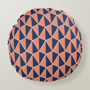 Abstrakte Geometrie: Art Deco Nahtlos Rundes Kissen