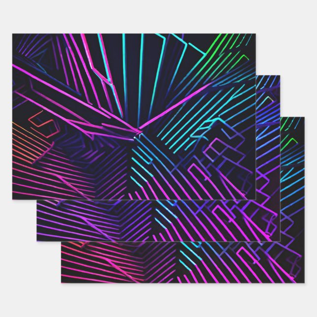 Abstrakte Geometrie Geschenkpapier Set (Set)