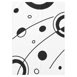 Abstrakte Geometrie in Schwarz und Weiß Tischdecke
