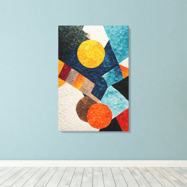 Abstrakte Geometrie Leinwanddruck (Insitu (Holzboden))