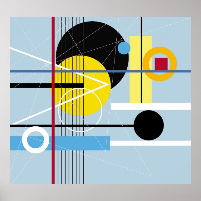 Abstrakte Geometrie: mehrfarbiger Hintergrund Poster (Vorne)