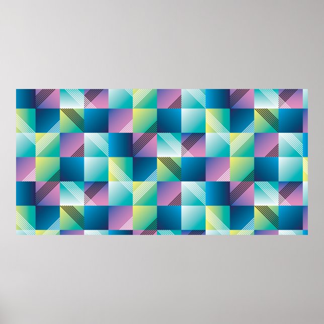 Abstrakte Geometrie nahtlos Poster (Vorne)