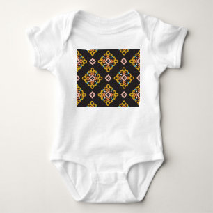 Abstrakte Geometrie: Nahtlose Vintage Textur Baby Strampler
