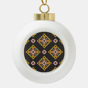 Abstrakte Geometrie: Nahtlose Vintage-Textur Keramik Kugel-Ornament