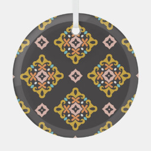 Abstrakte Geometrie: Nahtlose Vintage Textur Ornament Aus Glas