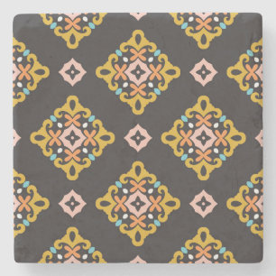 Abstrakte Geometrie: Nahtlose Vintage-Textur Steinuntersetzer