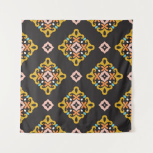 Abstrakte Geometrie: Nahtlose Vintage Textur Wandteppich