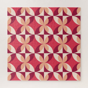 Abstrakte Geometrie: Nahtloses Textildesign Puzzle