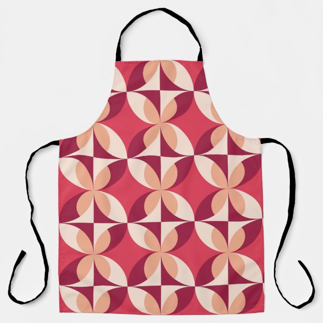 Abstrakte Geometrie: Nahtloses Textildesign Schürze (Vorderseite)