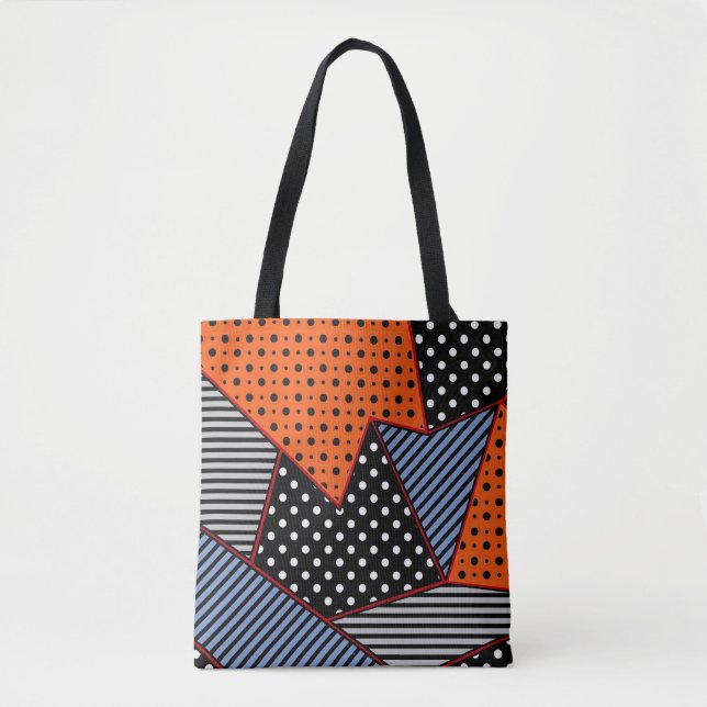 Abstrakte Geometrie: Orange Blue Patter (Vorderseite)