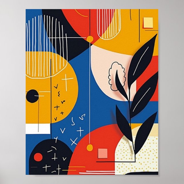 Abstrakte Geometrie Poster (Vorne)