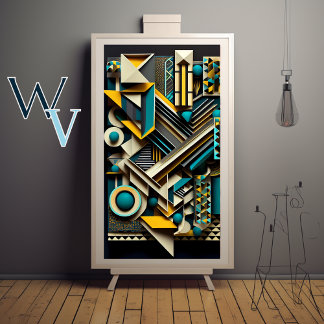 Abstrakte Geometrie Poster