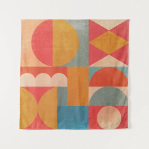 Abstrakte Geometrie: Vintage Papiertextur Wandteppich