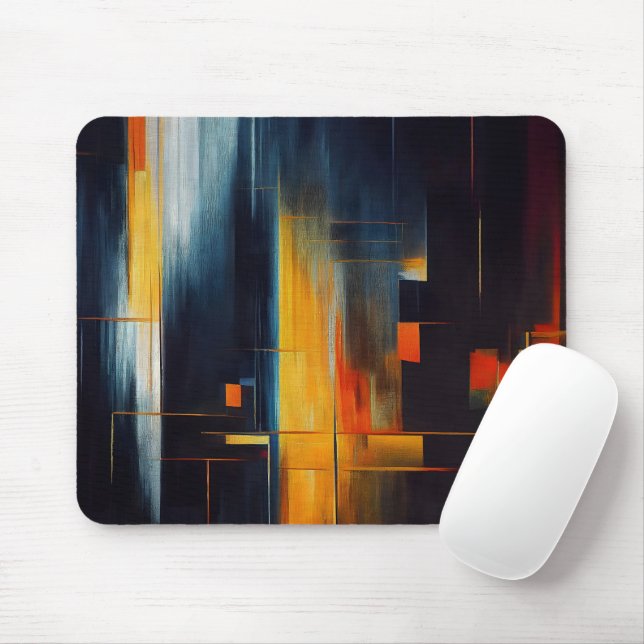 Abstrakte Geometrie von Urban Lights Mousepad (Mit Mouse)