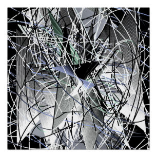 Abstrakte geometrische 3D-Kunst Poster