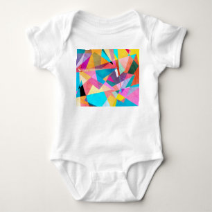 Abstrakte geometrische Aquarellbilder Baby Strampler