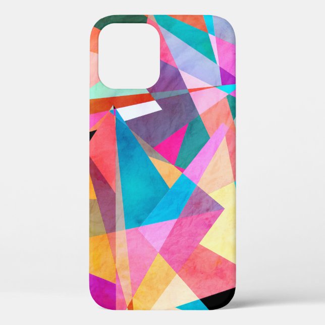 Abstrakte geometrische Aquarellbilder Case-Mate iPhone Hülle (Rückseite)