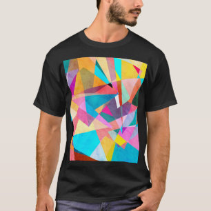 Abstrakte geometrische Aquarellbilder T-Shirt