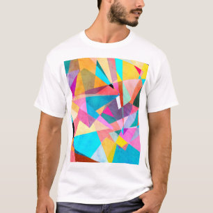Abstrakte geometrische Aquarellbilder T-Shirt