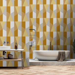 Abstrakte geometrische Art Silver Gold Gray Quadra Tapete