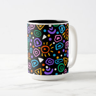 Abstrakte geometrische ästhetische Tasse Funky K