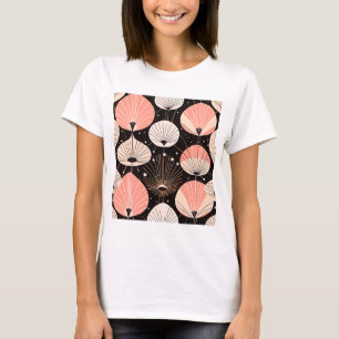 Abstrakte Geometrische Atom-Tropfen Rosa T-Shirt