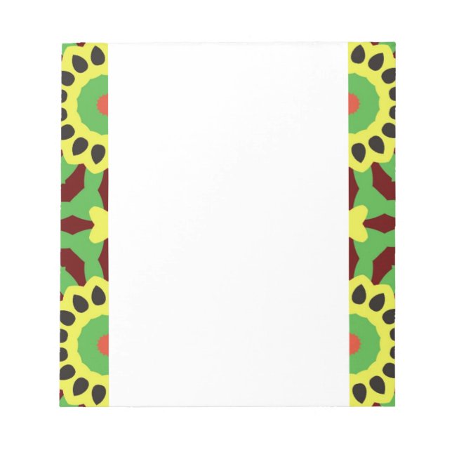 Abstrakte geometrische Blume OT 67 Notizblock (Vorderseite)