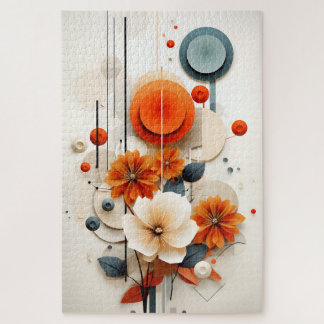 Abstrakte geometrische Blumen Puzzle