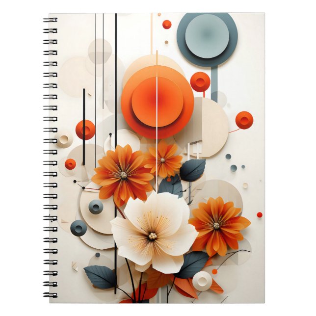 Abstrakte geometrische Blumenmuster Notizblock (Vorderseite)
