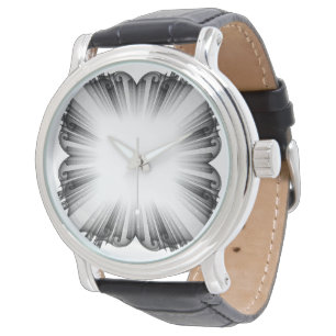 Abstrakte geometrische Blütenblätter Herrenarmband Armbanduhr