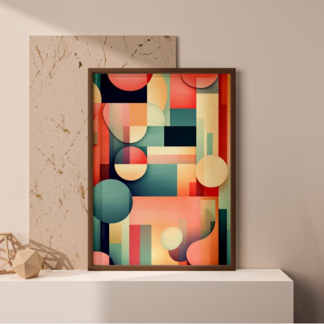 Abstrakte geometrische Bold Boho Wandkunst Poster (Von Creator hochgeladen)
